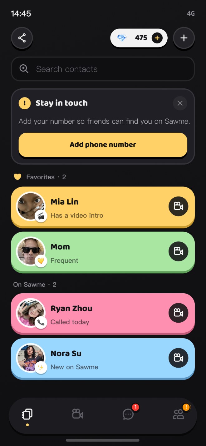 Explore screen